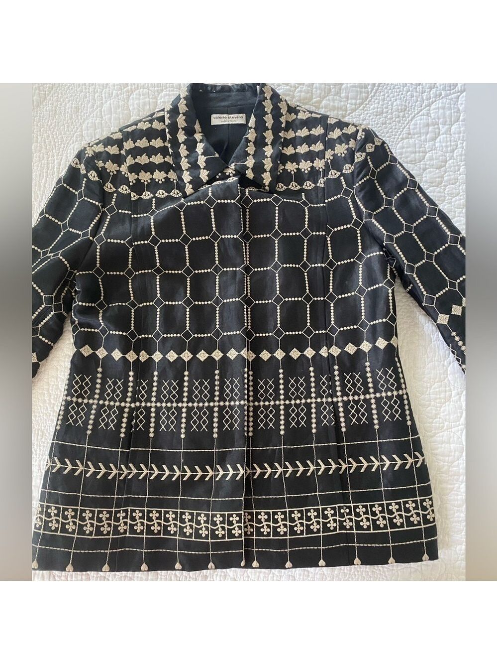 VALERIE Stevens Jacket/Blazer size 10 Vintage linen/silk excellent condition